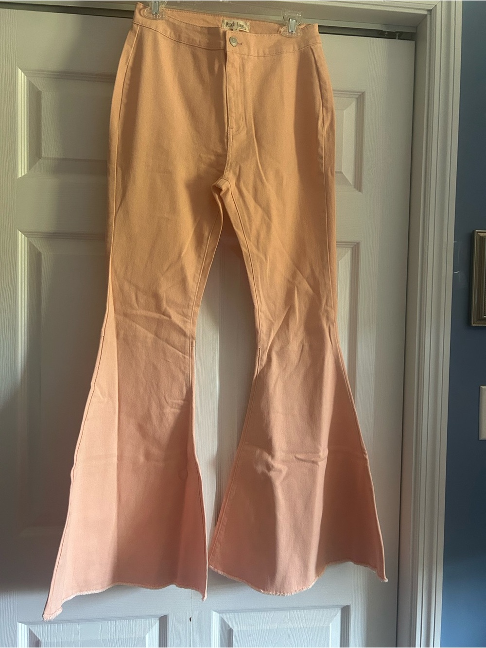 Peach Flare stretchy Wide-Leg Jeans